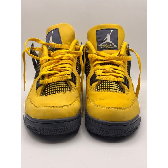 NIKE AIR JORDAN 4 Retro Lightning 2021 Tour Yellow Dark Blue Grey Sz 12 main image 11